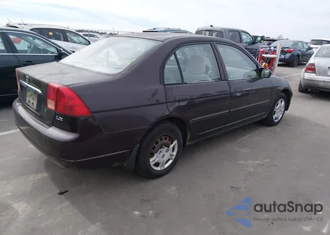 2001 Honda Civic Lx from USA, damaged, VIN 2HGES16561H534577